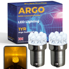 382 P21w 9 Led Amber Bulbs 24v